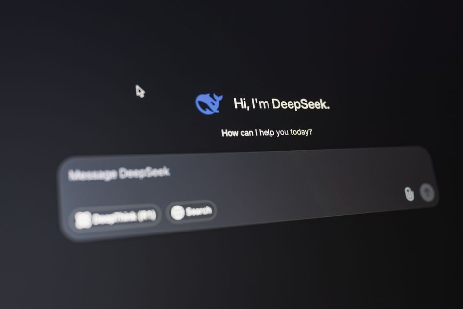 An AI chat interface glowing on a dark screen