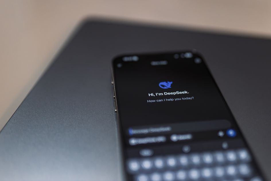 A smartphone displaying an AI chat interface