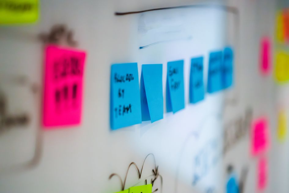 A bulletin board filled with notes, reminders and organized ideas