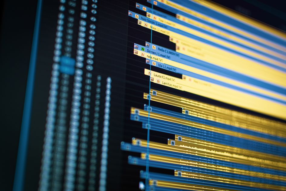 A software timeline interface on a computer screen
